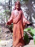 JESUS CRISTO EM TECNICA AMADEIRADA 20 CM