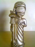 orixas baby em acabamento ouro envelhecido 15 cm