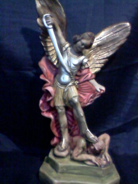 SÃO MIGUEL ARCANJO PINTURA BARROCA 30 CM