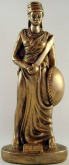 ORIXA EM OURO ENVELHECIDO OBÁ 40 CM